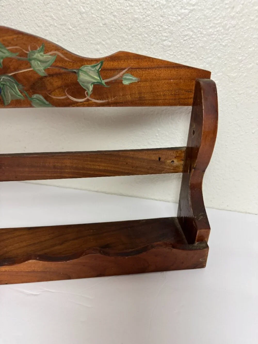 Vintage Wooden Shelf Spice Rack Display Shabby Chic Farmhouse Cottagecore
